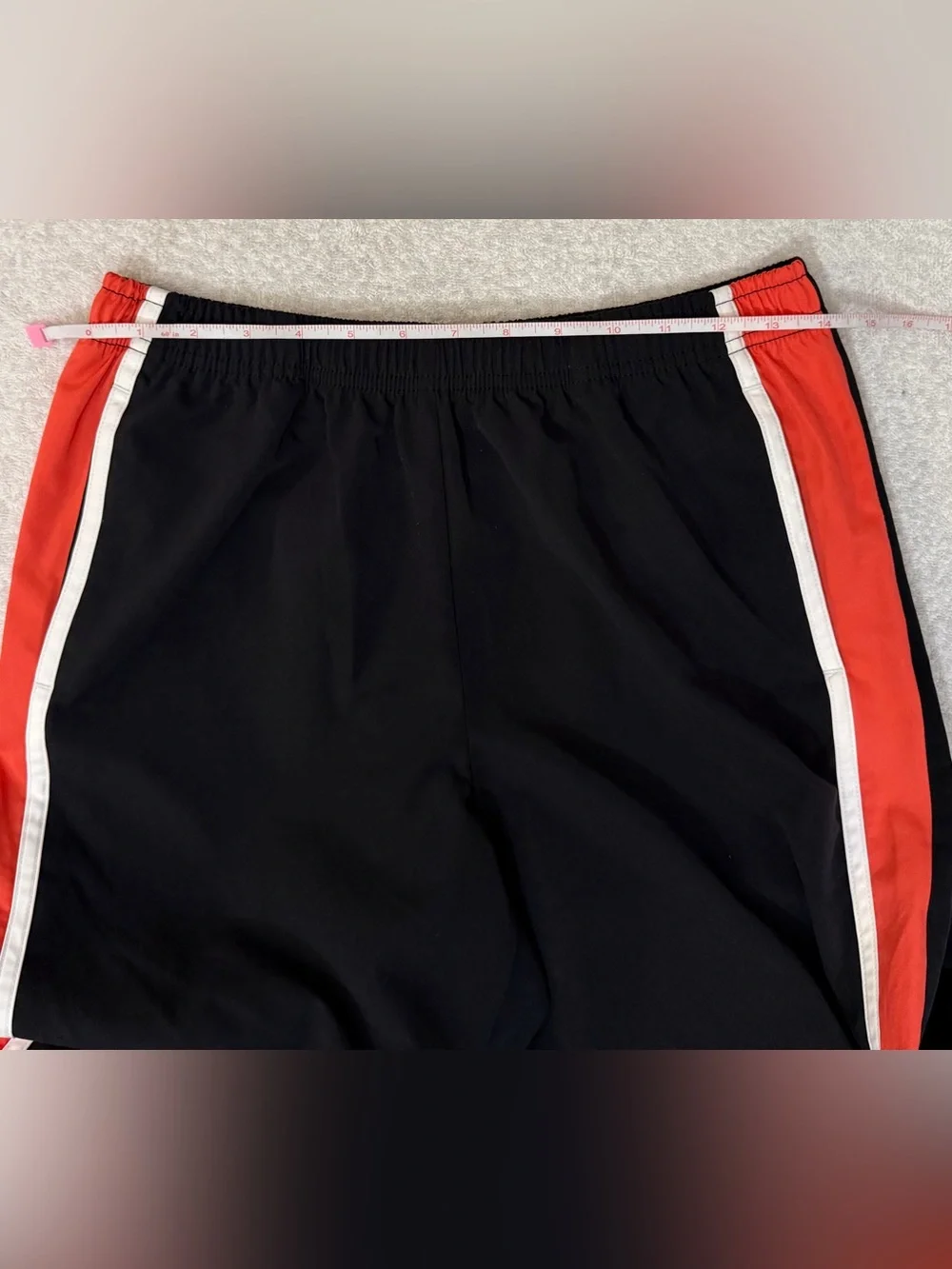 VTG Y2K Nike Cropped Track Pants Side Stripe Wide Leg Swoosh 294617 Retro Active